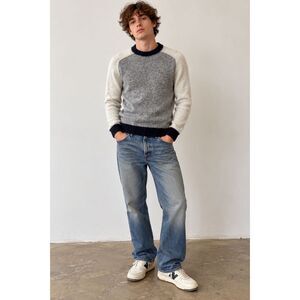 Howlin' Gray White 100% Pure Wool Pullover Sweater Top  Mens Size XS